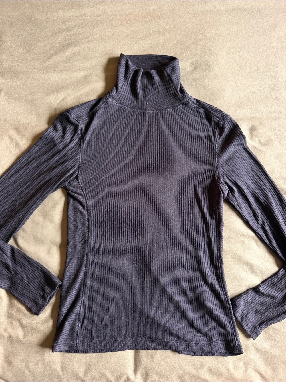 {MADEWELL} ribbed light black long sleeve turtle neck tee S